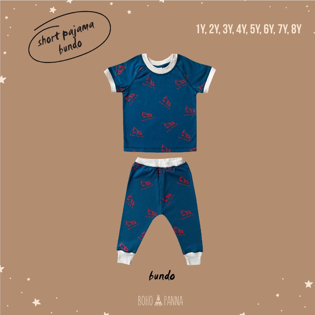 BOHOPANNA BOHO BABY BOHOBABY SHORT PAJAMA MOTIF / THE OVERTEE 1-8 TAHUN BUNDO