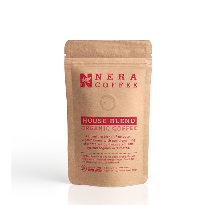 

Nera Coffee Organic House Blend Sumatera Ground/Beans Coffee