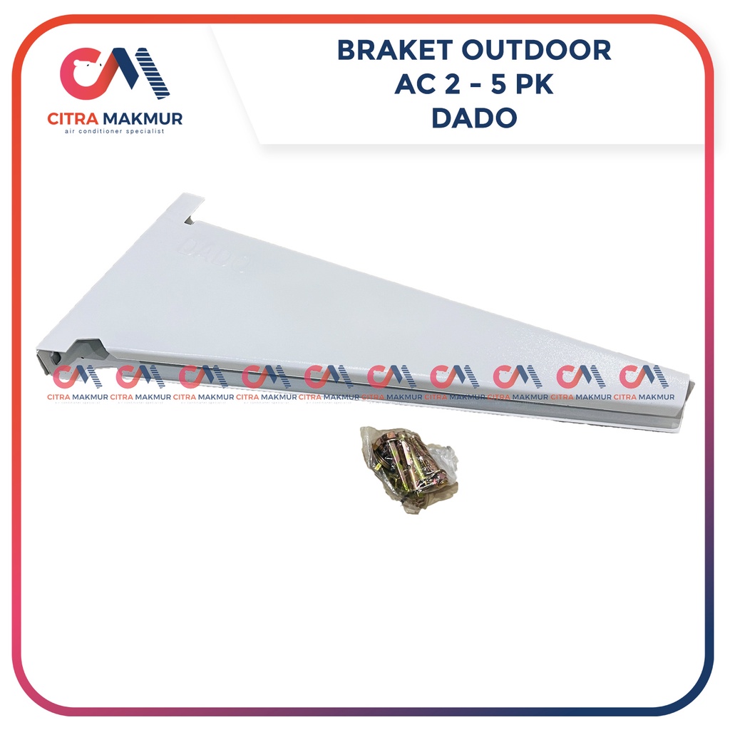 Braket Outdoor AC 2 pk Tebal Premium DADO Kuat plus baut Meja Rak Bracket Hoda Kaki Mounting 1,5 2 2,5 3 4 5 Gantung 1 2 1/2pk dudukan Panjang