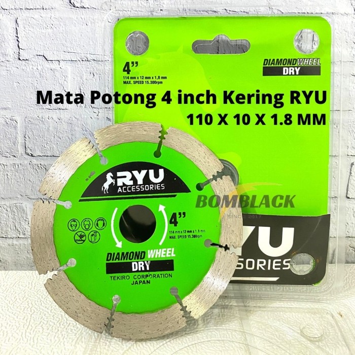 RYU Mata Potong Keramik 4 inch Pisau Gerinda Granit Beton DRY KERING