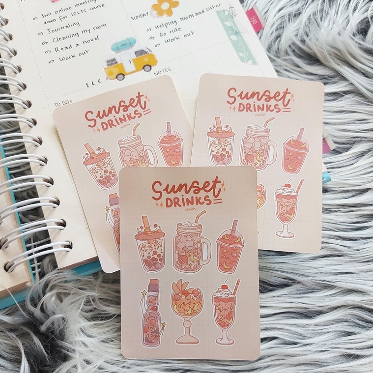 

jollygoodies | Sticker Hias Sunset Drinks