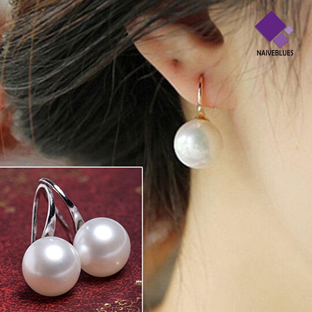 Anting Hook Mutiara Gaya Elegan Untuk Wanita