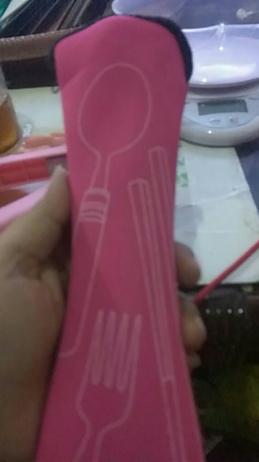 Sendok + Garpu + Sumpit 3 In 1 / Set Makan Travel Free Pouch - Genvana