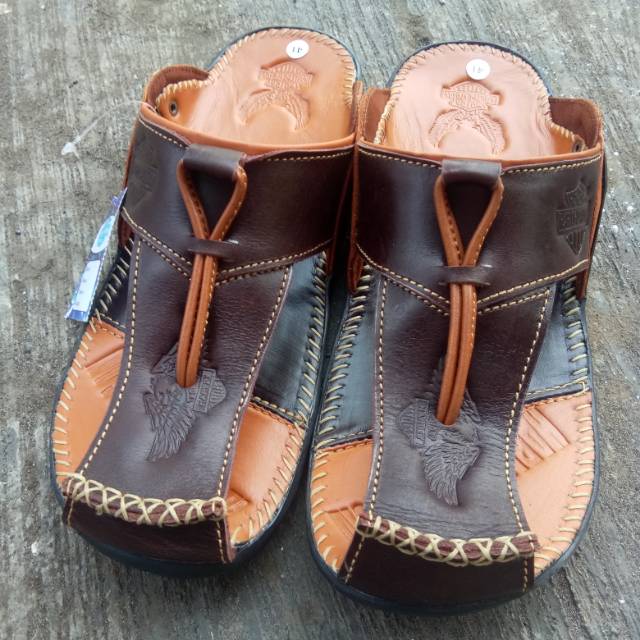 Sandal Kulit Pria Harley Davidson