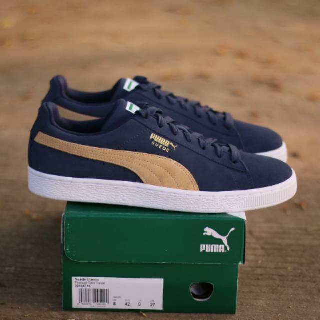 PUMA SUEDE NAVY BROWEN ORIGINAL BNIB