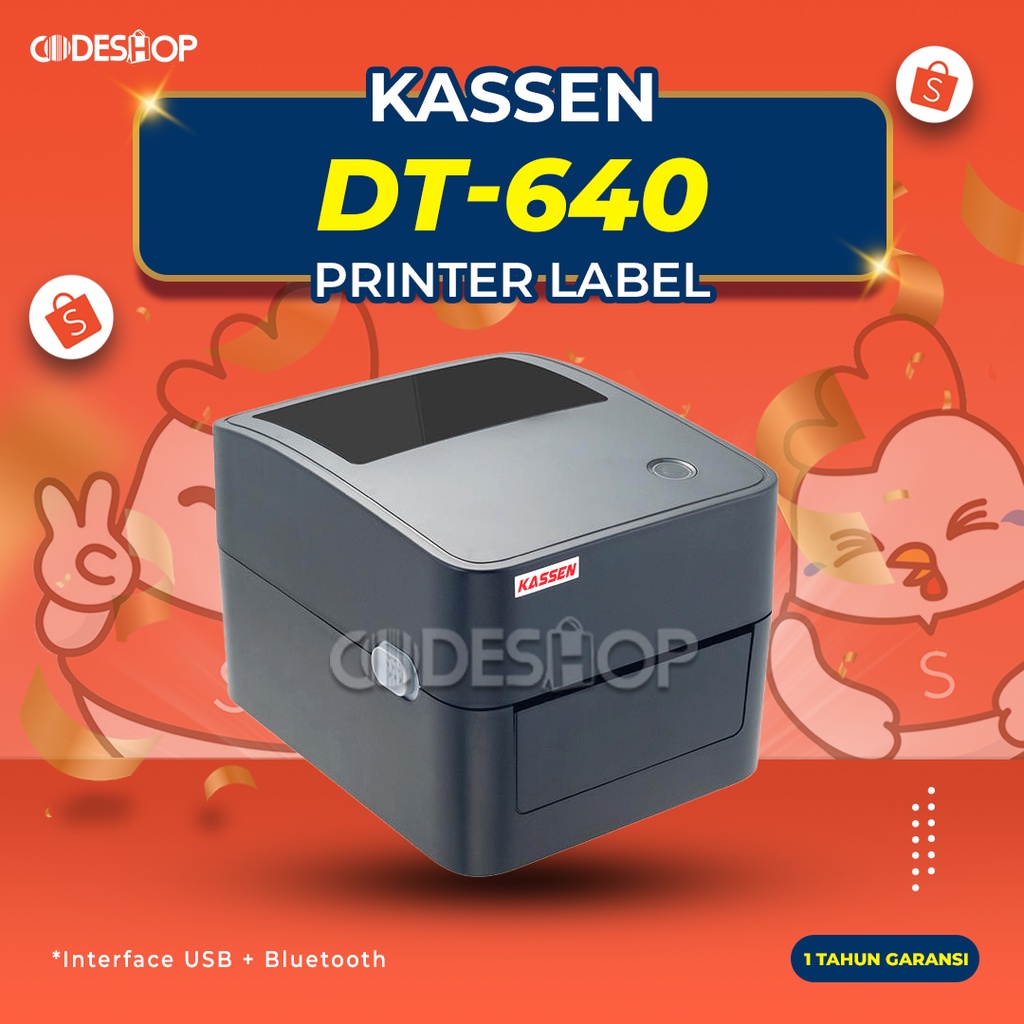 Jual PRINTER RESI KASSEN DT 640 BT BISA CETAK LEWAT HP DT 460 BT