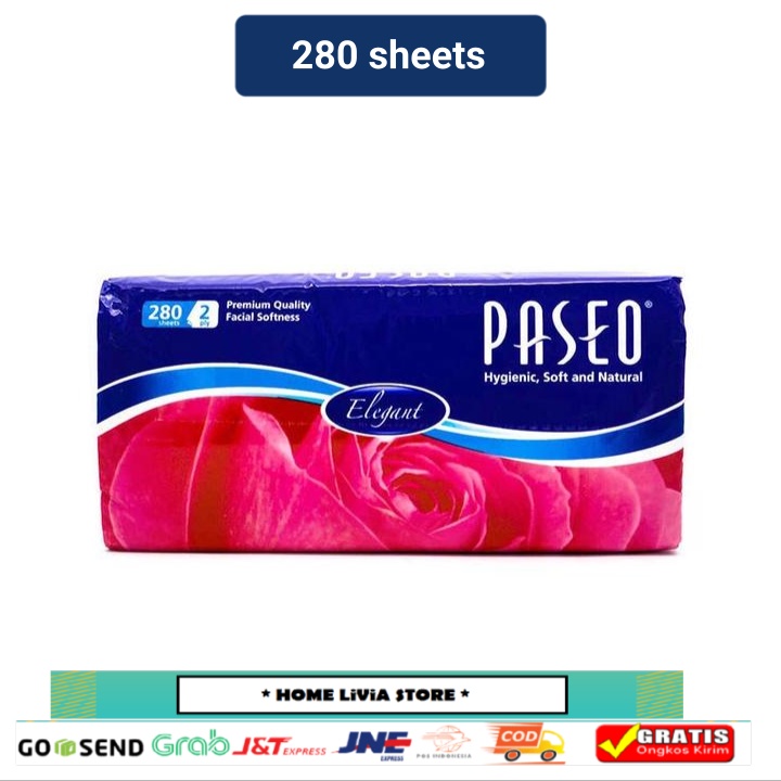 Paseo Elegant Tissue Wajah Soft Pack 280 Sheets