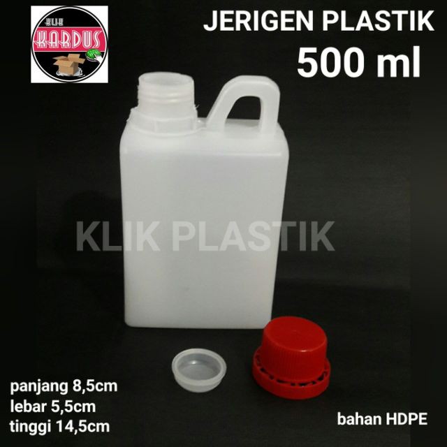 JERIGEN PLASTIK 500ML/BOTOL PLASTIK BOTOL PET/BOTTLE