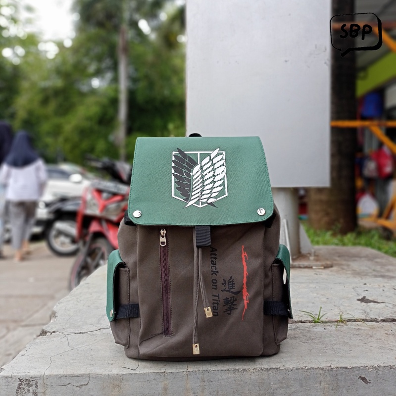 [COD] Anime Attack On Titan Tas AoT Ransel Bagpack Tas Sekolah Pria Stylish Korea Tas Wanita SBP