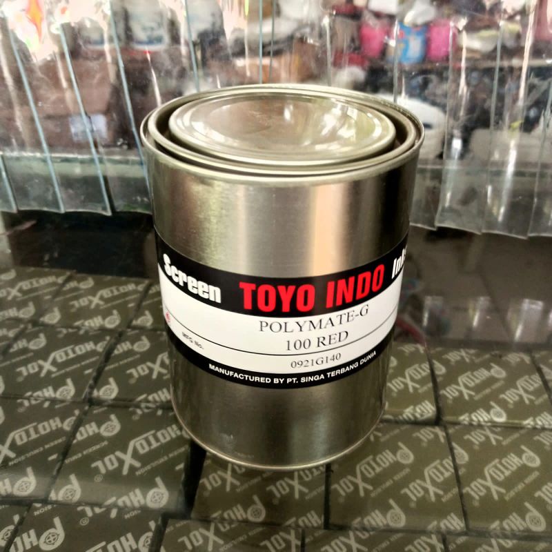 

Tinta Toyo Indo Cat Sablon Plastik Polymate Ink PP PE HD (Warna 100 Red)