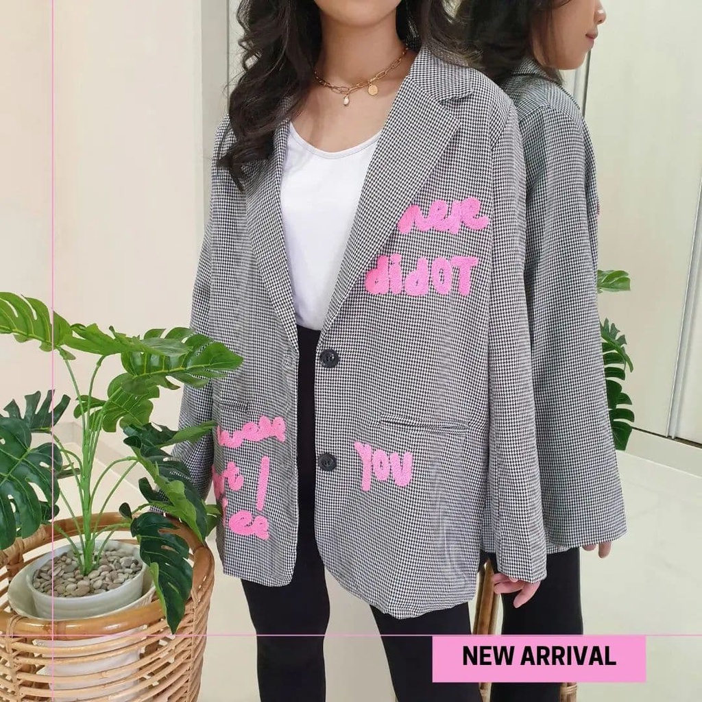 Blazer Wanita Fashion Import Wool Premium Full Furing LD 114cm