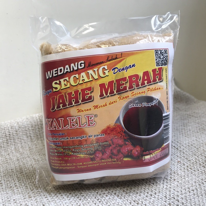 

YALELE WEDANG SECANG degan JAHE MERAH Instan 150 gr / 10 sachet