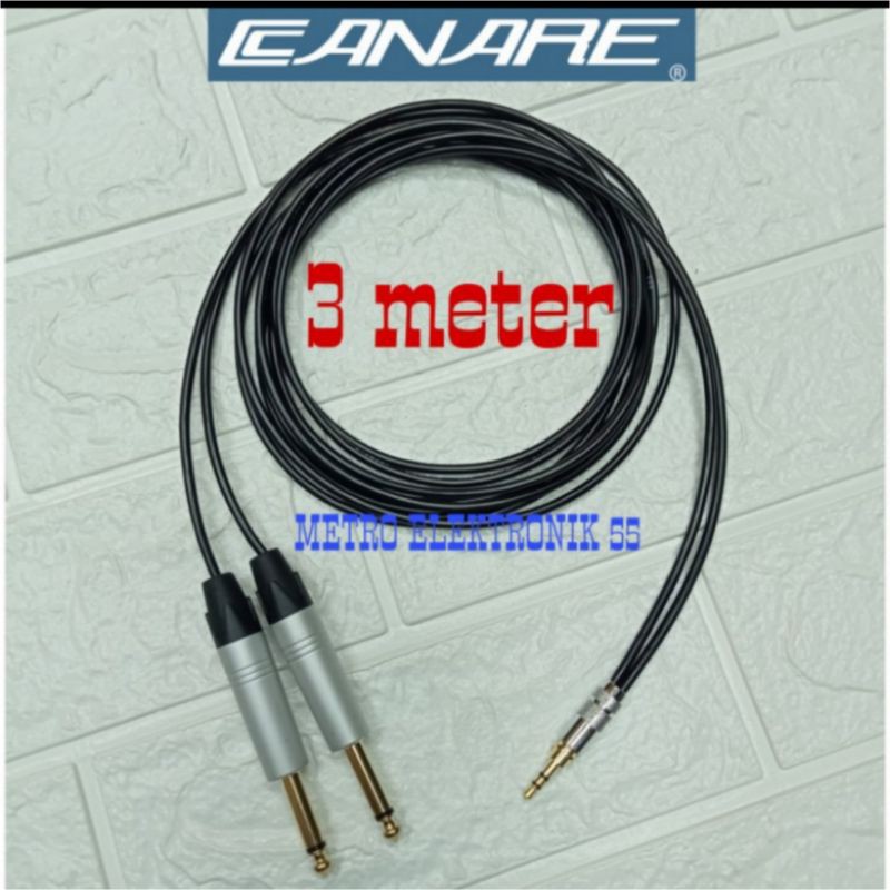 Kabel Canare Kecil Jack 2 Akai To Mini Stereo 3.5 Mm.3 Meter
