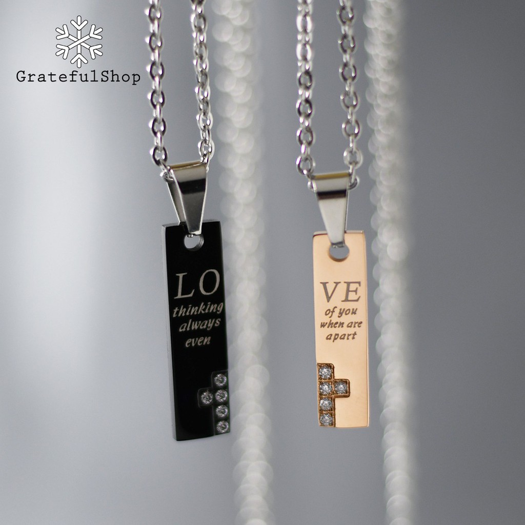 Grosir (SSC) Grateful - Kalung Love Couple / KALUNG PASANGAN Premium Termurah