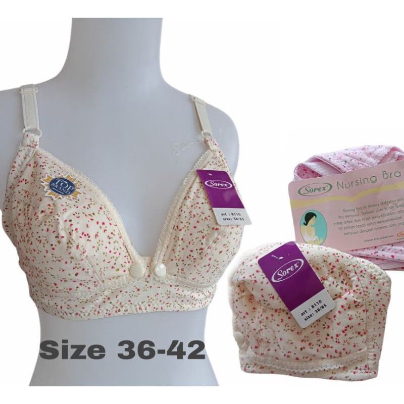 Bra Menyusui Sorex Tanpa Kawat/NURSING Bra Tanpa Busa