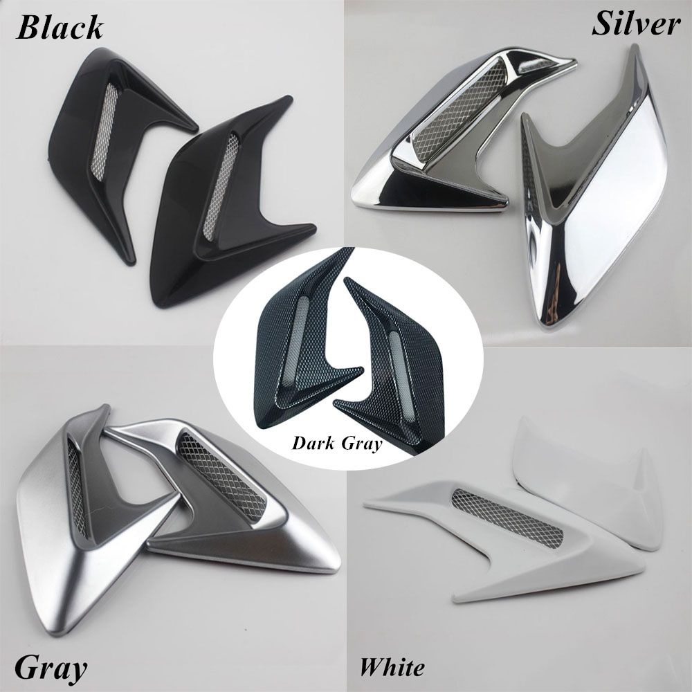 TOP 1 pair Modification Side Vent Hood Air Inlet Car Stickers Auto Air Flow Intake Shark Gill Decoration Simulation/Multicolor