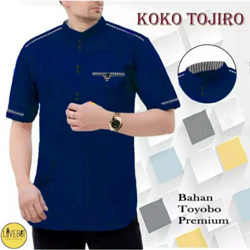 [TERLARIS]Baju Koko tajiro Pakain Muslim Pria Dua Saku Kiri Kanan terbaru 2022 Size M L XL XXL