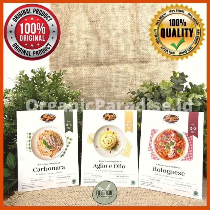 

Premium Jay's Pasta Seasoning Blend Aglio e Olio / Bolognaise / Carbonara
