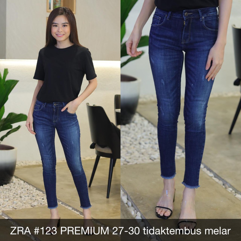  CELANA  JEANS  WANITA ZRA 123 PREMIUM QTY Shopee  Indonesia