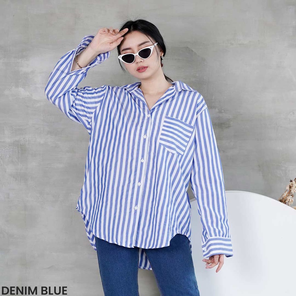 Nagita Oversized Shirt Kemeja Atasan Wanita