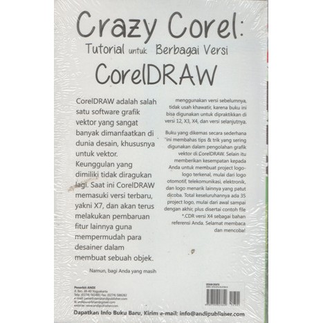 CRAZY COREL : TUTORIAL UNTUK BERBAGAI VERSI CORELDRAW+CD, Edi Hadi Wibowo