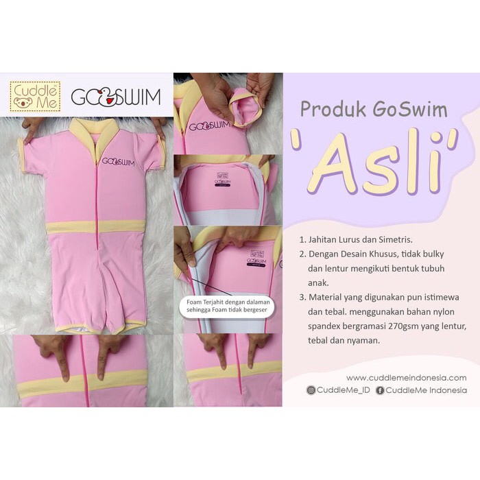 Cuddleme Floswim Baju Renang Anak Anti Tenggelam Cuddle Me Baju Renang Pelampung