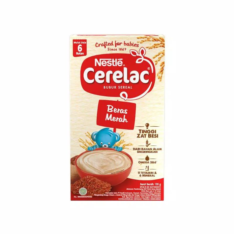 Nestle Cerelac Bubur Bayi 6+ Kemasan 120gr Bubur Sereal Mpasi Bayi