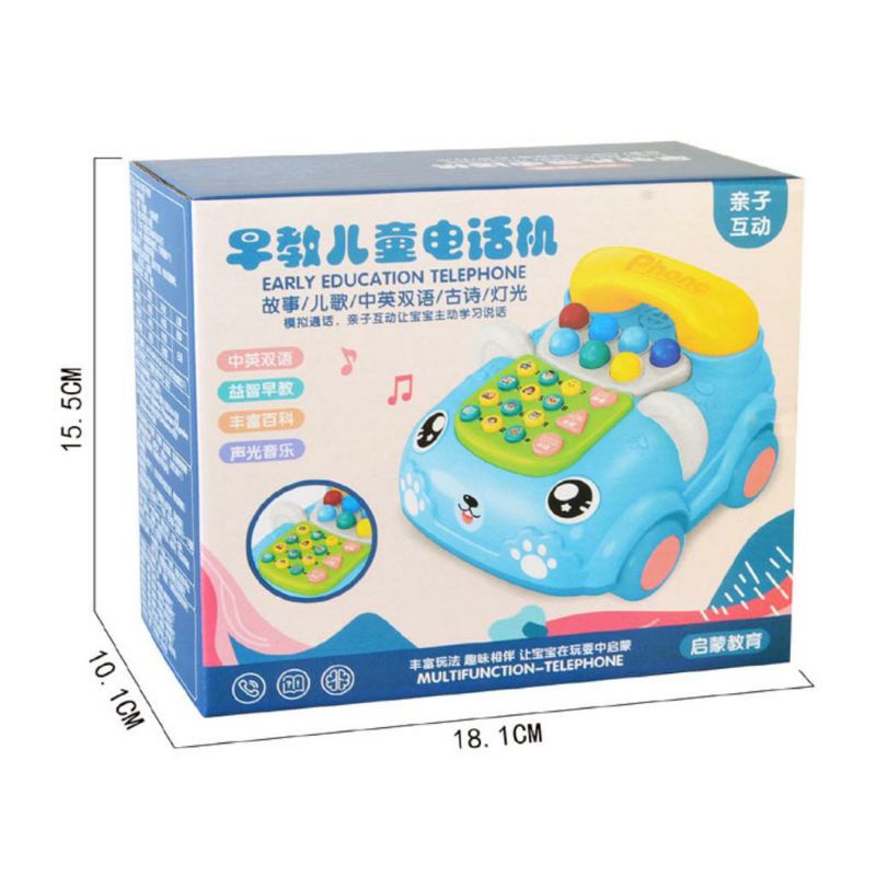 [tma] Mainan Mobil Telephone Edukasi Anak Berlampu Dan Music / Early Education Telephone