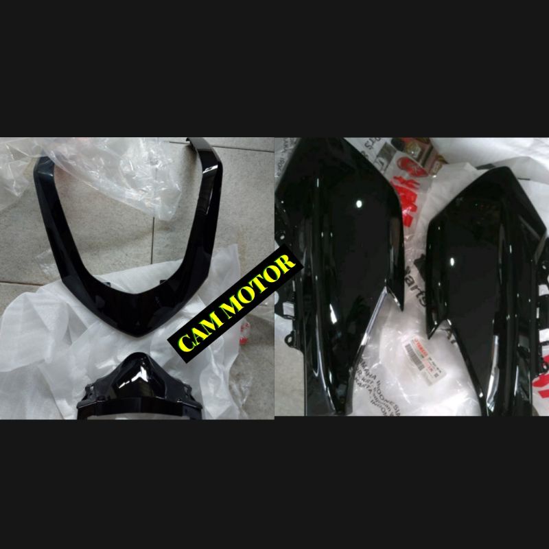 PAKET BODY DEPAN BODY COWLING DASI DAGU NMAX OLD LAMA  HITAM GLOSY ORI YGP