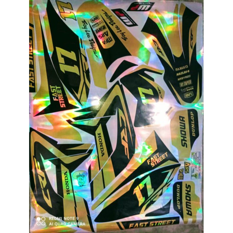 decal stiker hologram custom crf motor  150L