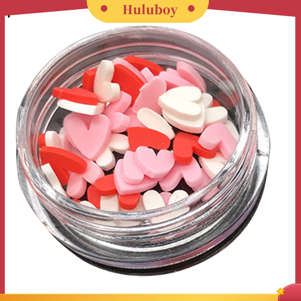 Huluboy Huluboy♡ Hiasan Clay Polymer Bentuk Hatibungabuah 3D Untuk Dekorasi Nail Art DIY