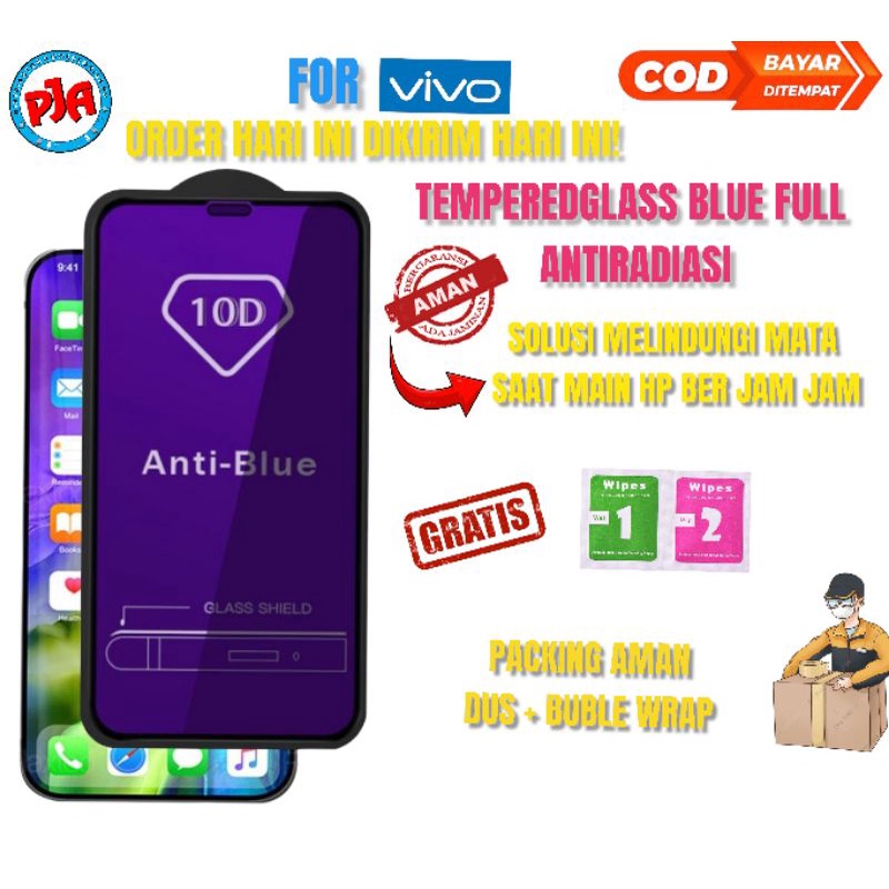 Tempered glass TG Anti Gores Blue light Antiradiasi VIVO Y91C Y91 Y93 Y95 Y97 S1 Pro Z1 Pro