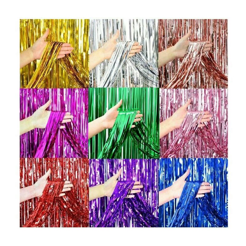 TIRAI RUMBAI PLASTIK/TIRAI RUMBAI PESTA/TIRAI RUMBAI WARNA WARNI/TIRAI RUMBAI FOIL/ FOIL CURTAIN