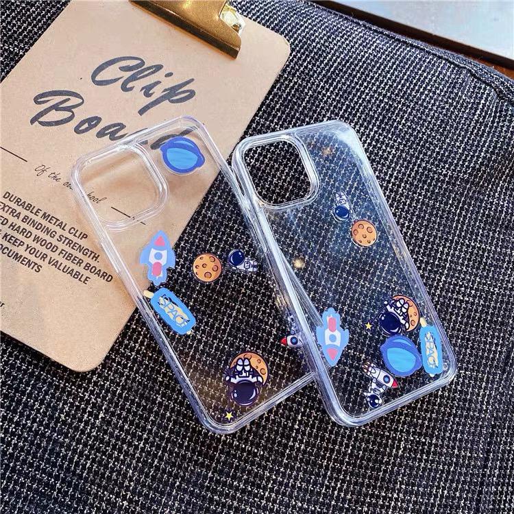 Astronot planet Casing Air water Iphone 6 6s 7 8 SE 6+ 6s+ 7+ 8+ X Xs Xr Max 11 12 13 Pro Mini FH04