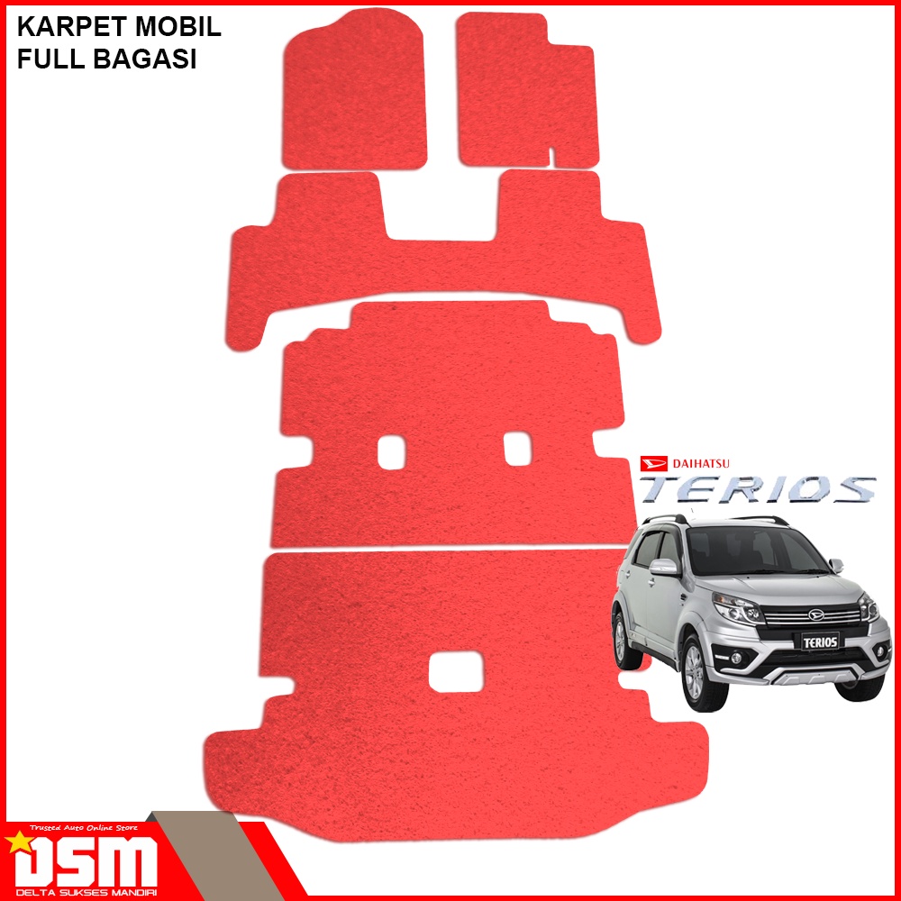 Karpet Mobil Mie Daihatsu Terios Full Bagasi / Karpet Mie Bihun Rush Terios High Quality / DSM