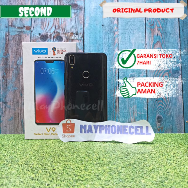 Hp Vivo V9 Ram 4GB Internal 64GB Hp Second Seken Bekas Bergaransi Fullset Batangan Pipo