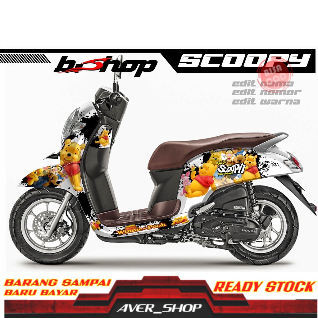 Stiker scoopy fi full body Striping motor scoopy variasi Decal scoopy fi full variasi