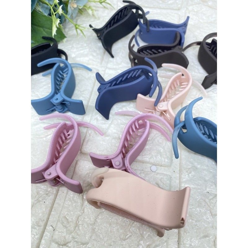 Jedai Kotak ORI Doff Jepitan Taring Ikan Gigi 2+1 Jepitan Garpu Kecil Korea Aksesoris Rambut Jepitan