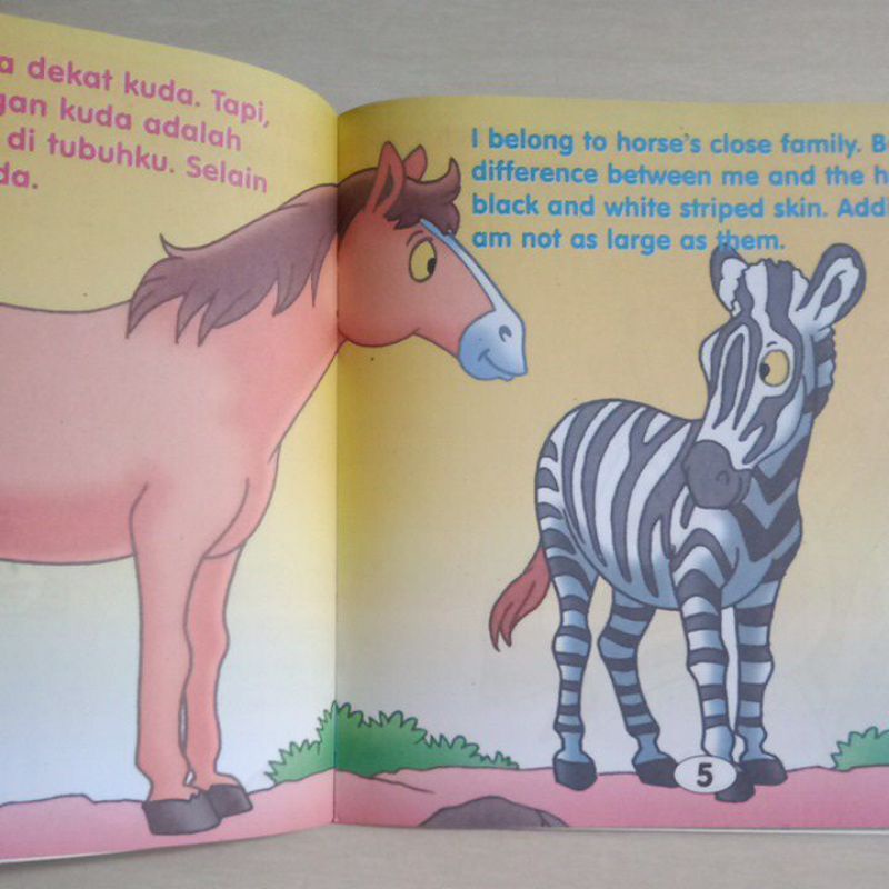 Buku Dongeng Cerita Zebra Seri Mengenal Hewan / Bilingual