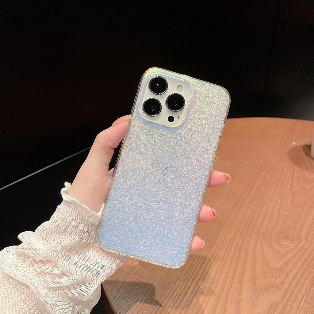 (Laser) Soft Case Hp Warna Gradasi Untuk iPhone 13 / 12 / 11promax / XS MAX / XR / 7 + / 8plus