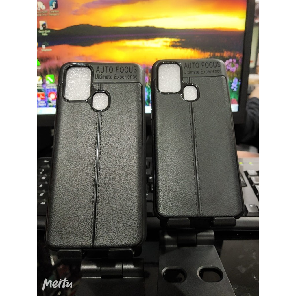 Auto Fokus Samsung M31 M315F 6.4 inchi Leather Soft Case M315F AUTOFOCUS Motif Kulit Jeruk