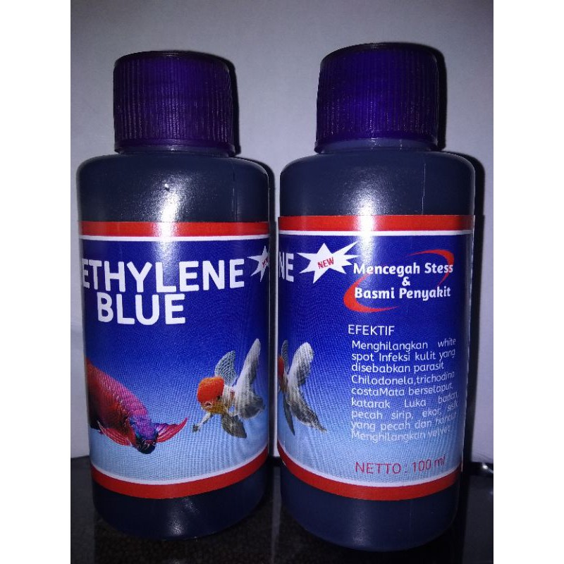 Methylene blue obat biru 100ml obat jamur cupang guppy ikan hias 100ml