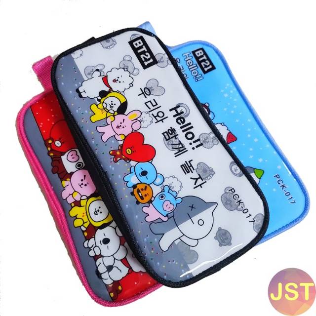 

Pencil Case Karakter Resleting Kotak Pensil Bahan Kanvas/Nylon