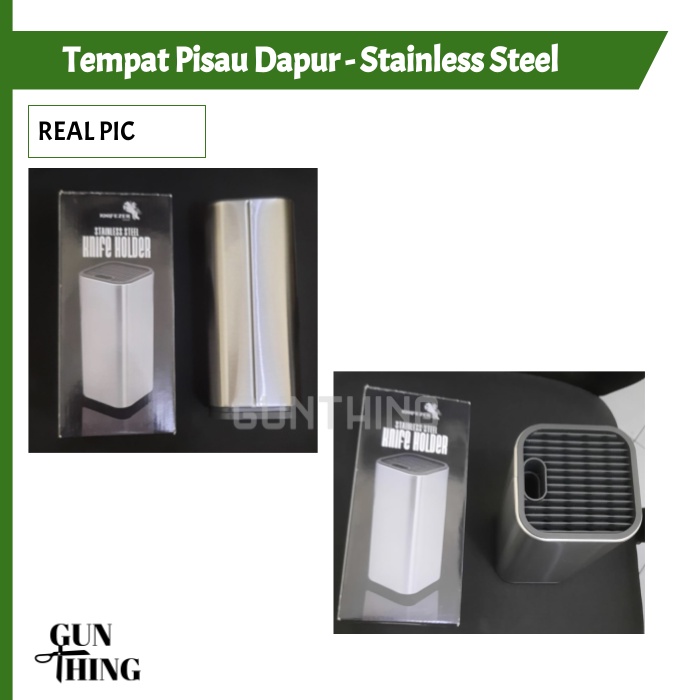 Tempat Pisau Dapur - Stainless Steel Premium / Stand Knife Holder - Multisize