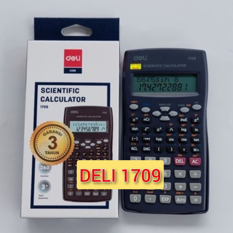 

Deli Scientific Calculator 240 Function 10+2 digits E1709