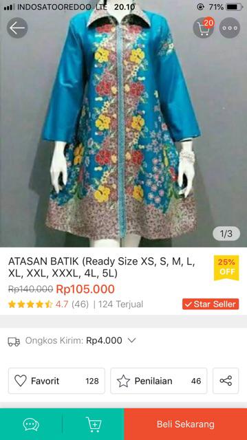 Atasan Batik (ready Size S, M, L, Xl, Xxl, 3xl, 4xl 5xl 6xl 7xl 8xl)