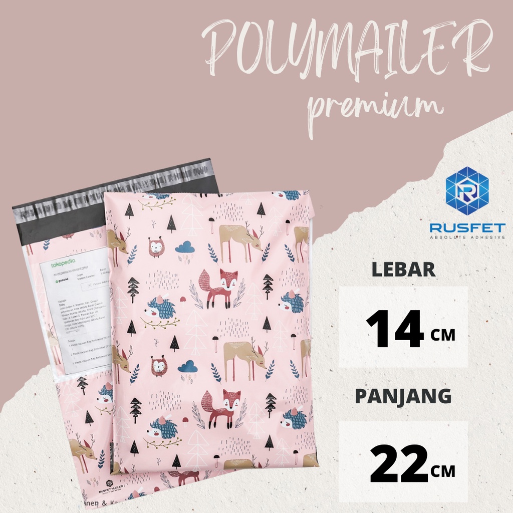 

AMPLOP PLASTIK POLYMAILER POLIMAILER PACKING ONLINE PREMIUM MOTIF FOXY FRIENDS 14X22