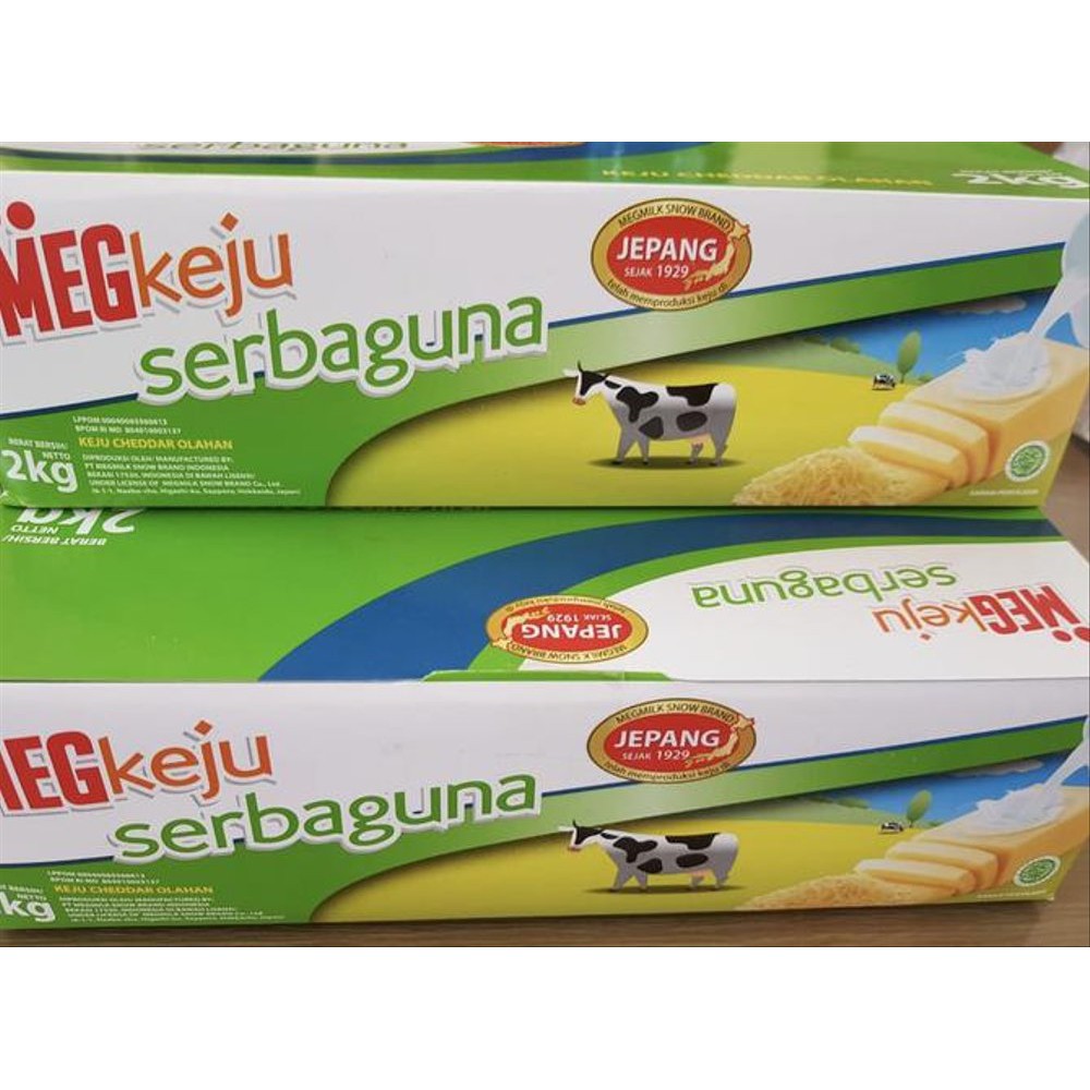 

MEG KEJU CHEDDAR HIJAU 2KG - CHEDDAR CHEESE - KEJU CHEDAR OLAHAN - KEJU KHAS JEPANG - KEJU SERBAGUNA