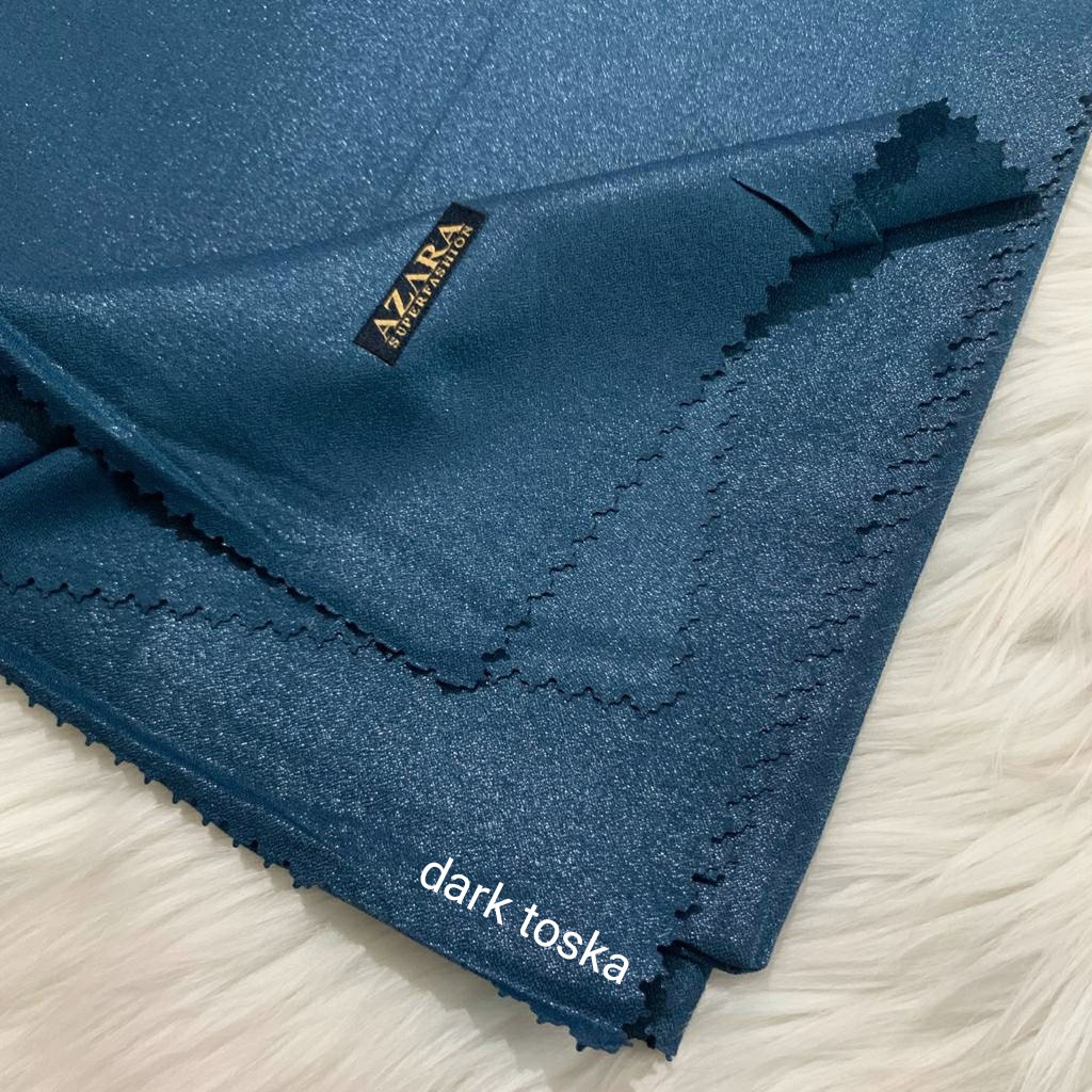 Hijab Segi Empat Azara nur sinar glamour Laser Cut kerudung hijab segiempat glowing 110 x 110-Dark Tosca Sinar