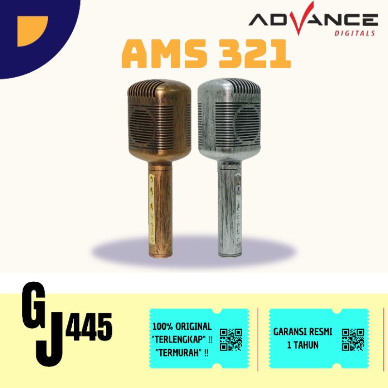 Advance AMS 321 Micrphone Speaker Mic Bluetooth Extra Bass Mode Mic Retro Clasic